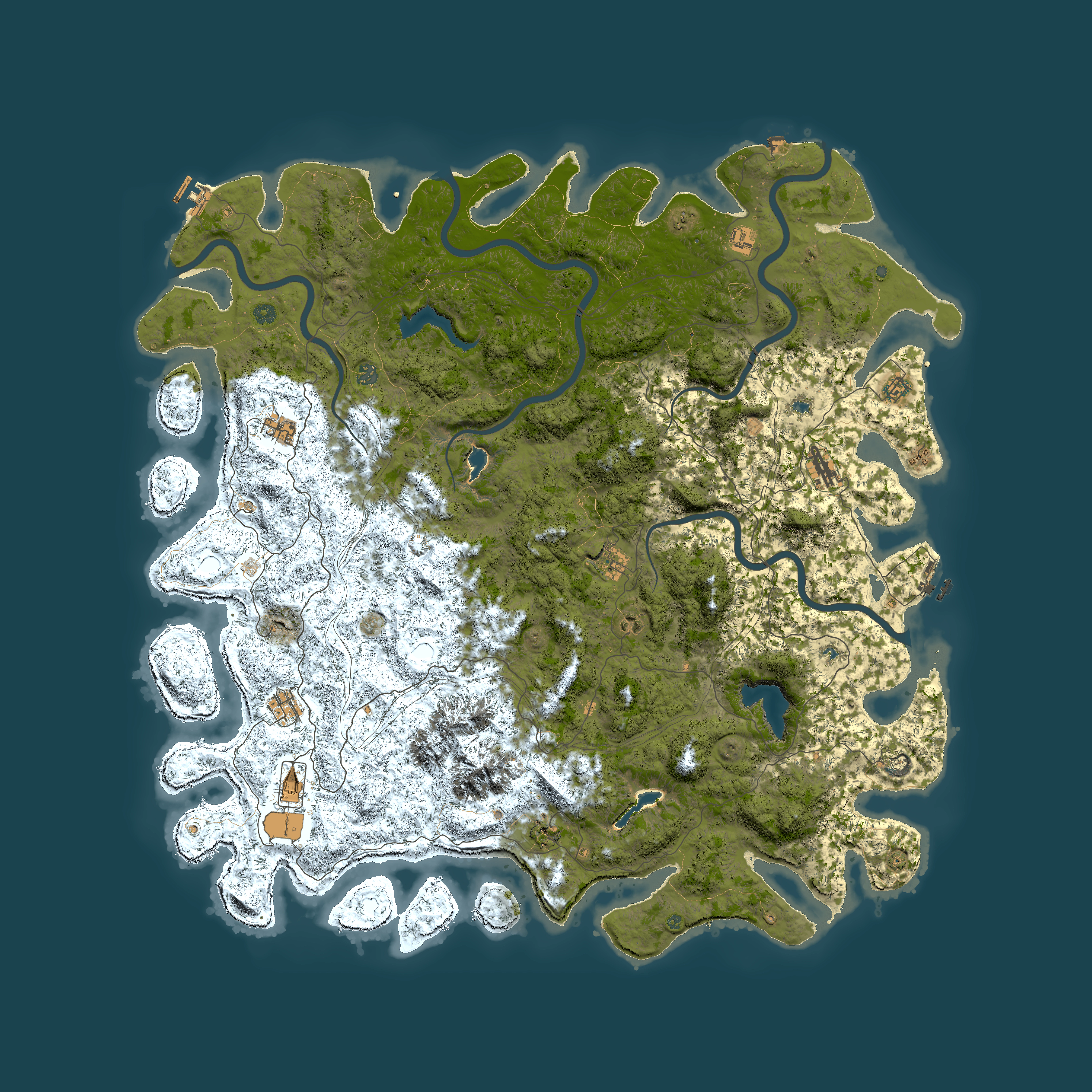 Full top-down render of Rust map seed 340641873, 6000x6000m