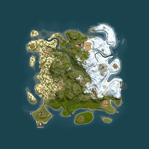 Rust map seed 1217300980, 3500x3500m top-down preview