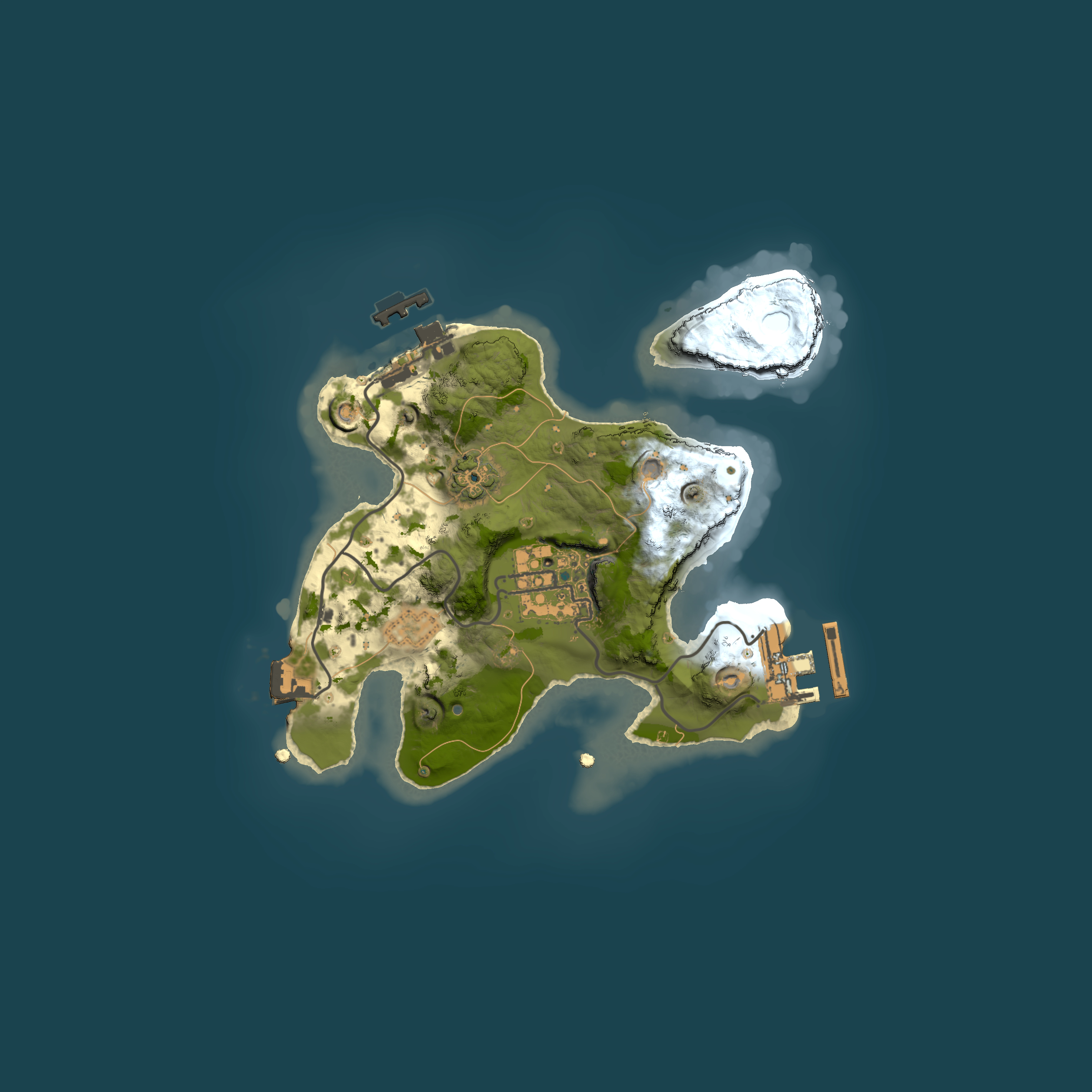 Full top-down render of Rust map seed 1048754332, 2000x2000m