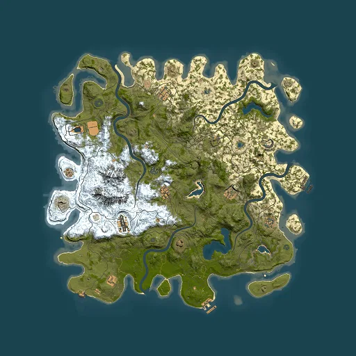 Rust map seed 1022883625, 5000x5000m top-down preview