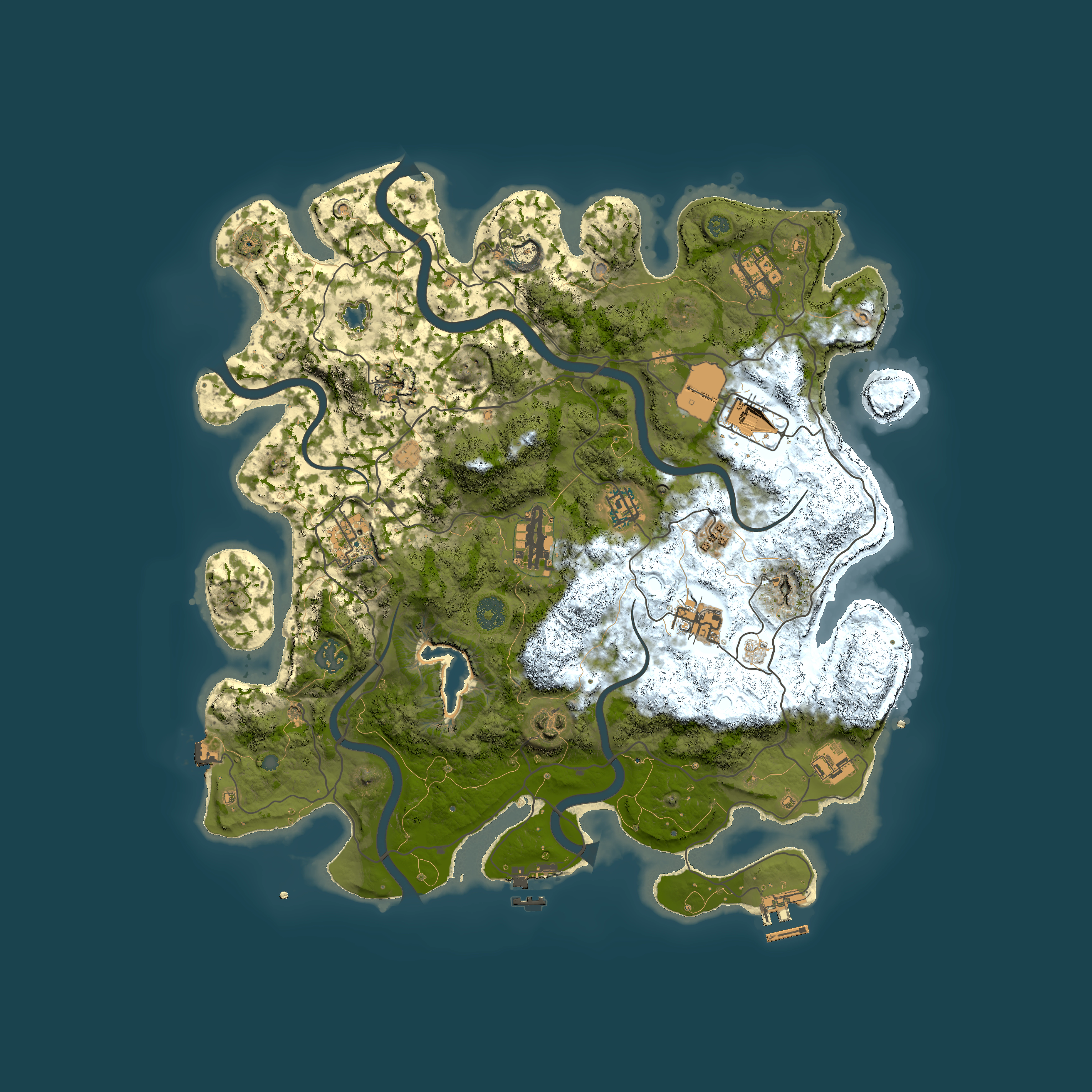 Full top-down render of Rust map seed 507283718, 4000x4000m
