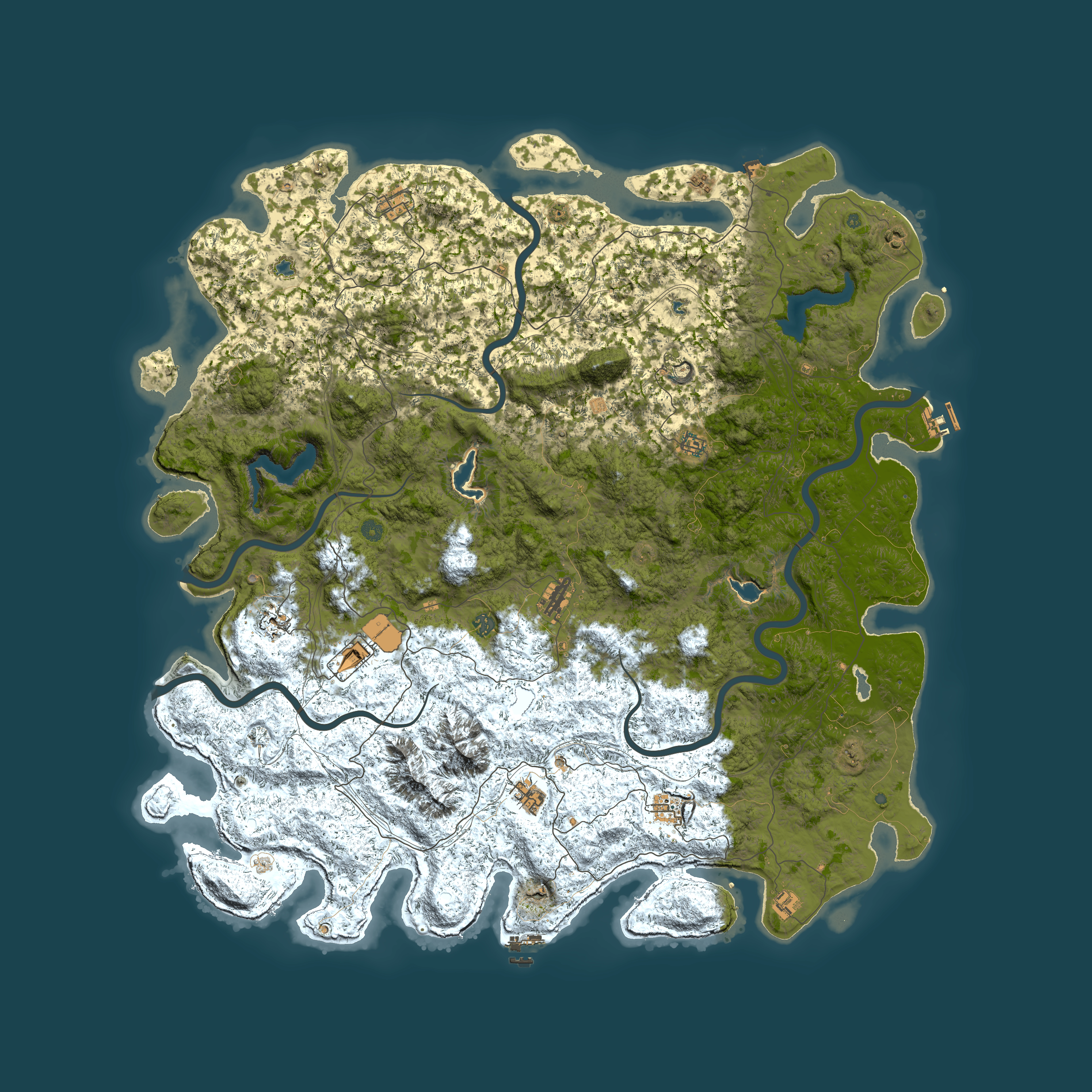 Full top-down render of Rust map seed 116827396, 6000x6000m
