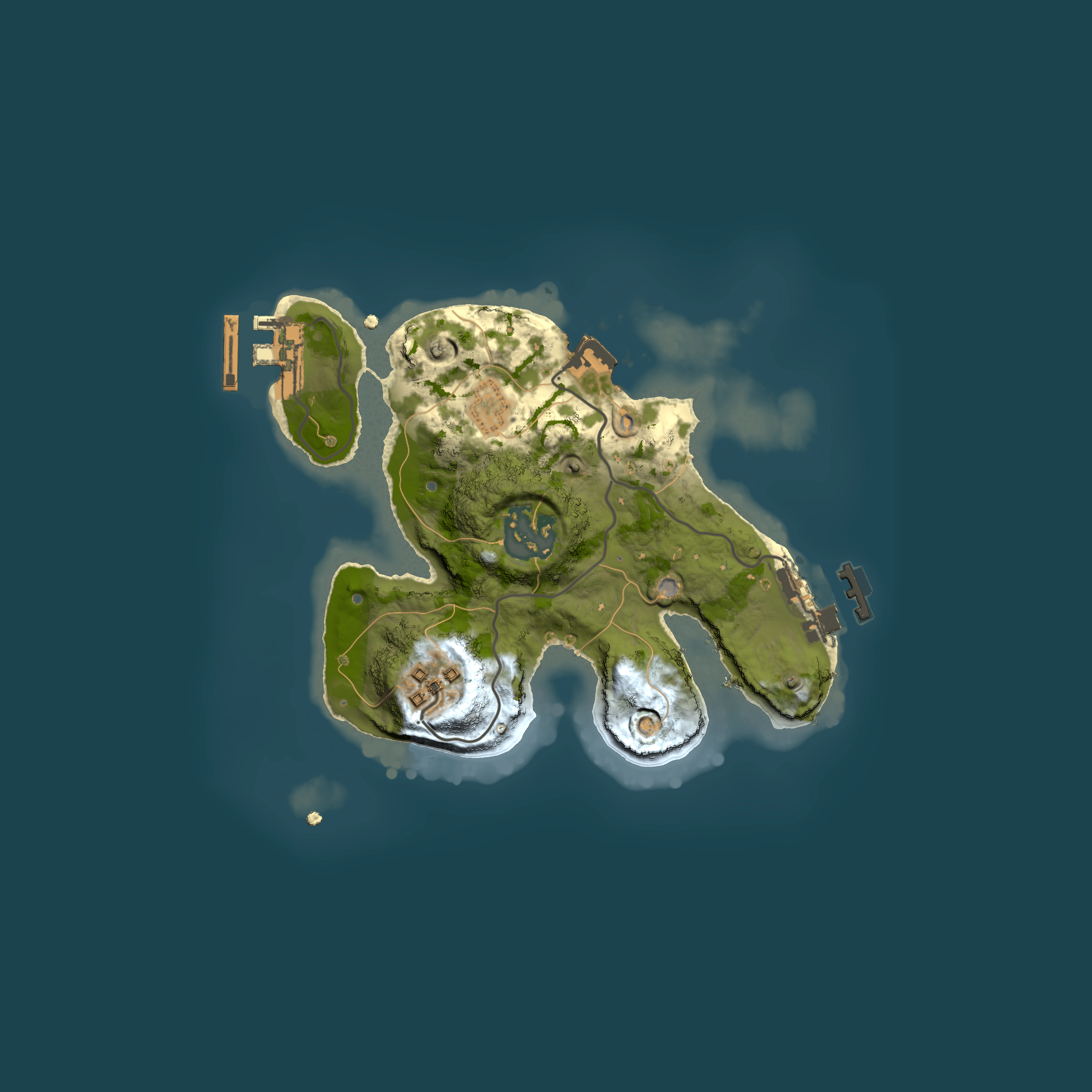 Full top-down render of Rust map seed 883813643, 2000x2000m