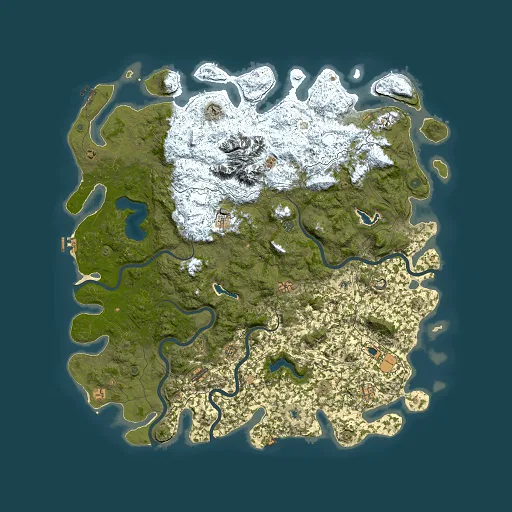 Rust map seed 118276796, 6000x6000m top-down preview