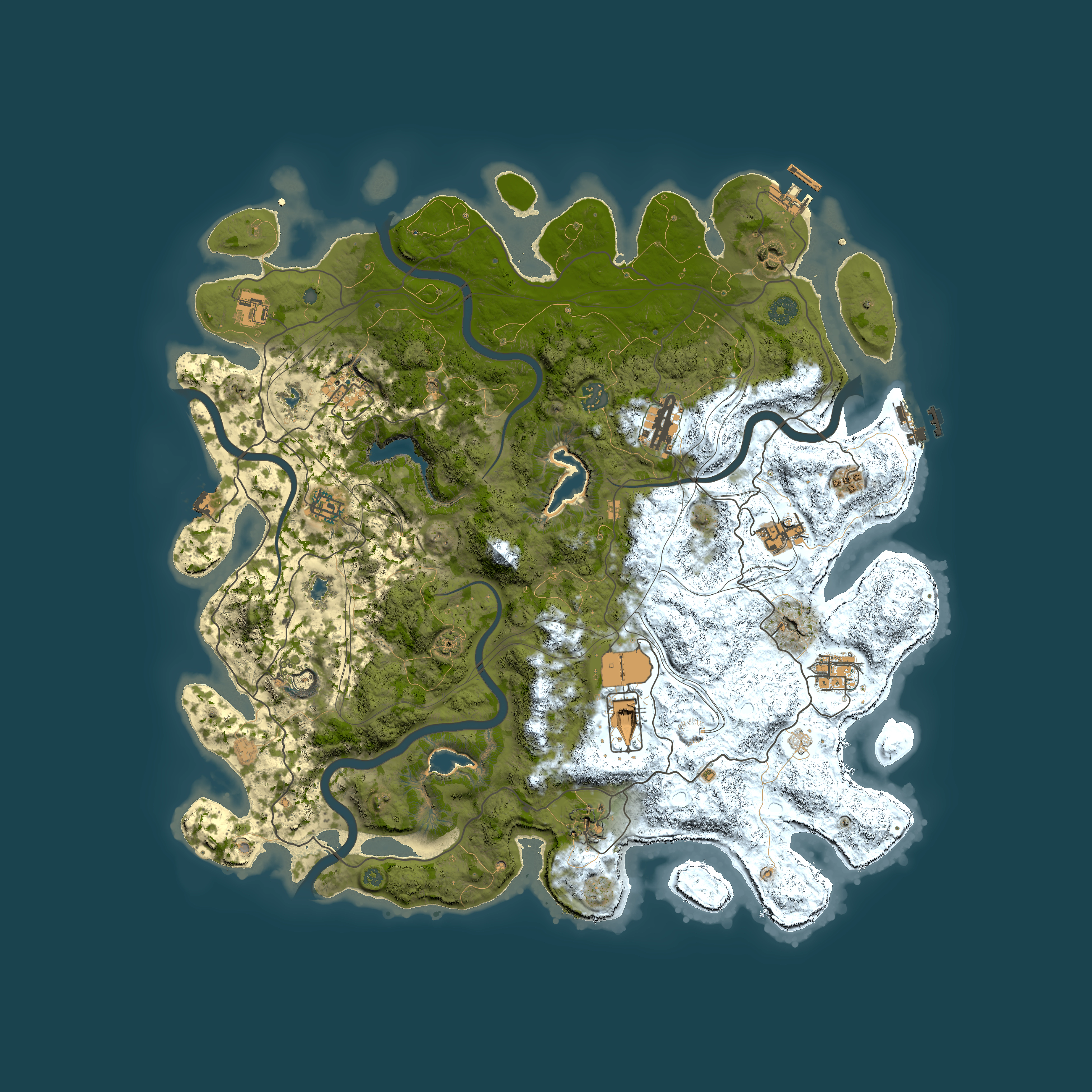 Full top-down render of Rust map seed 1811968010, 4500x4500m