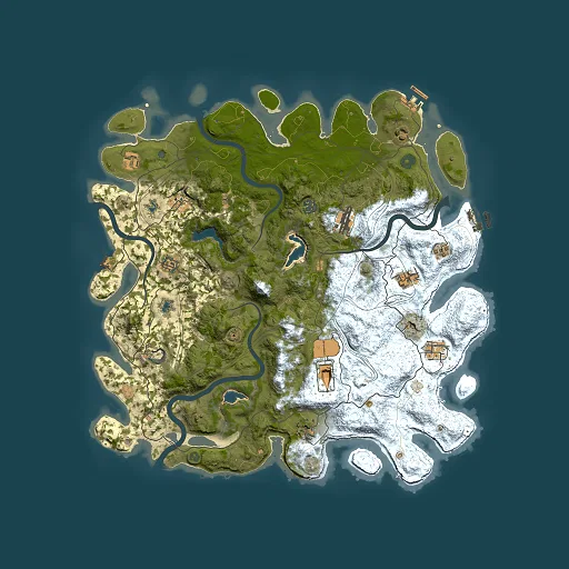 Rust map seed 1811968010, 4500x4500m top-down preview