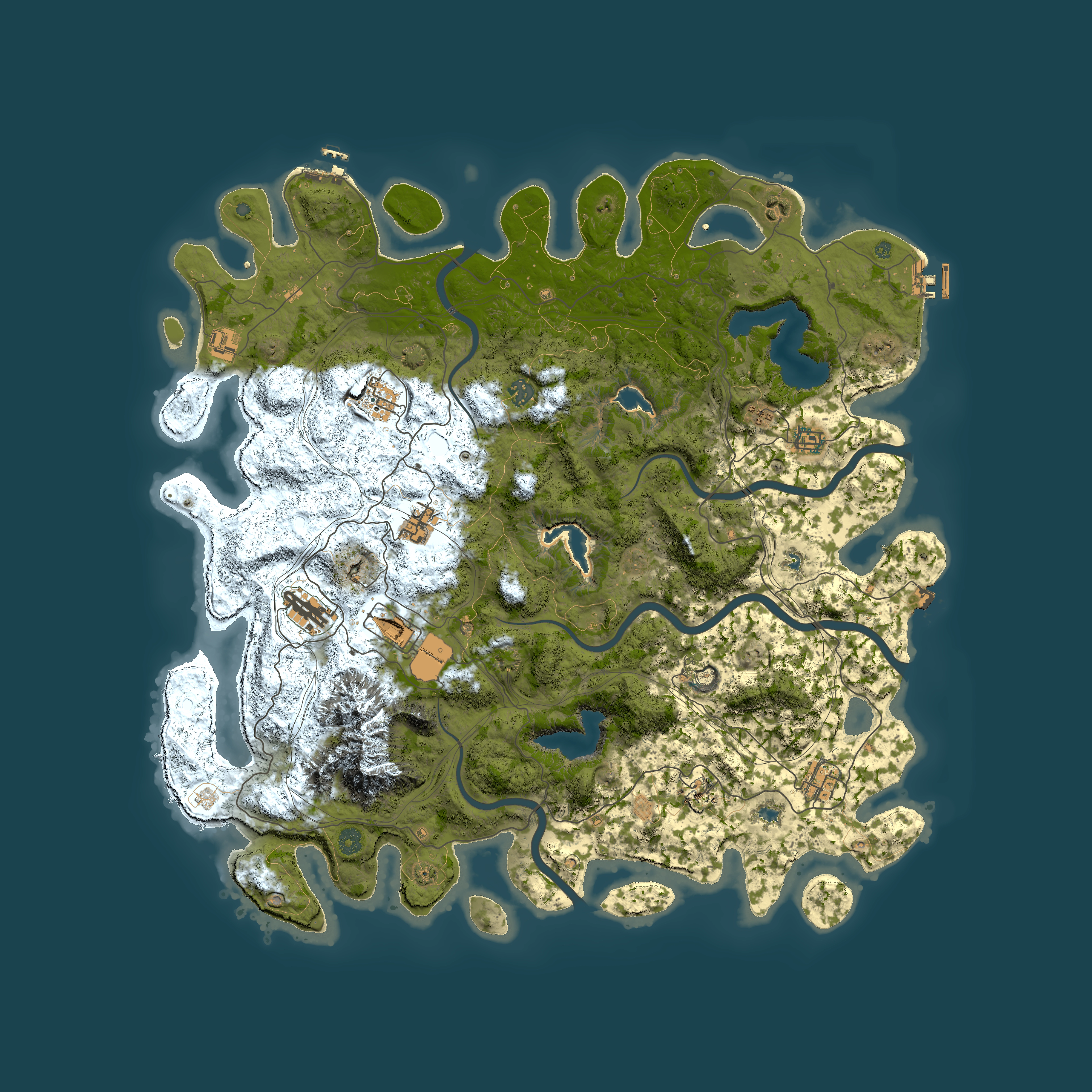 Full top-down render of Rust map seed 792303711, 5000x5000m
