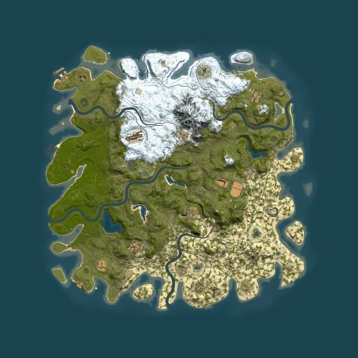 Rust map seed 577888141, 5000x5000m top-down preview