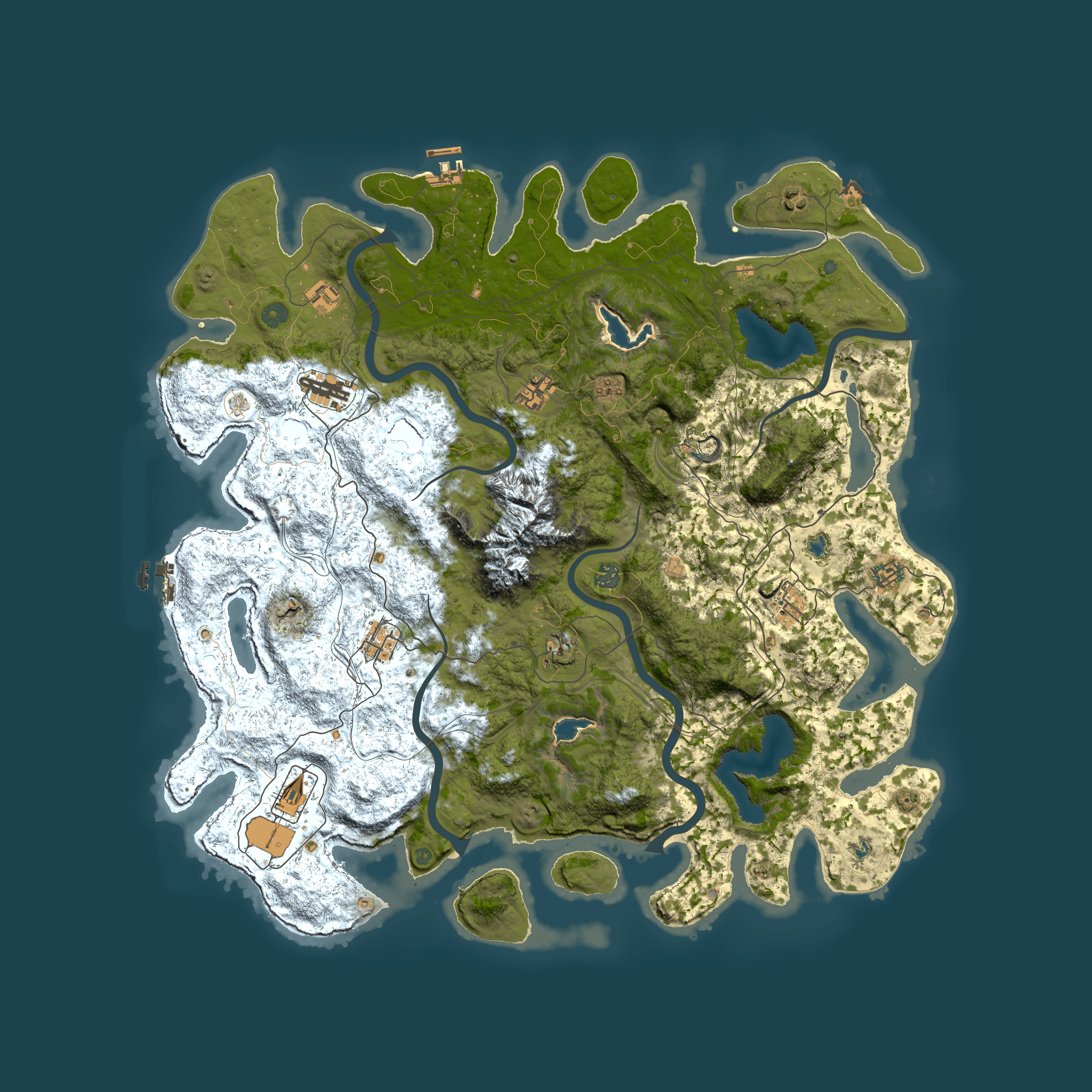 Full top-down render of Rust map seed 1092896115, 5000x5000m