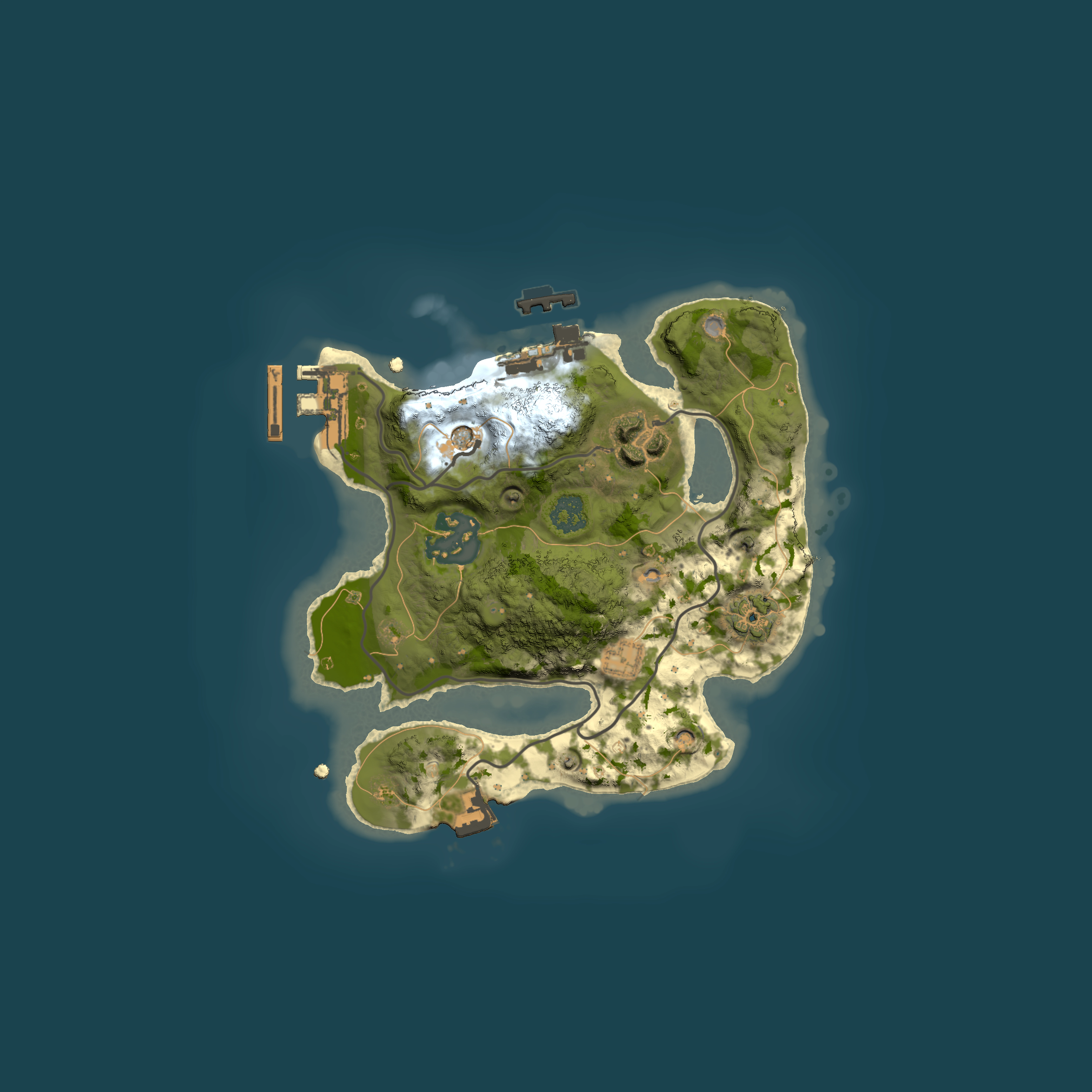 Full top-down render of Rust map seed 584982858, 2000x2000m