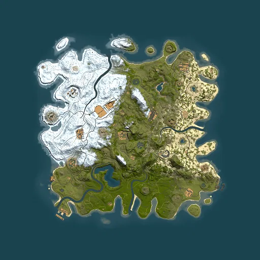 Rust map seed 16647834, 4500x4500m top-down preview