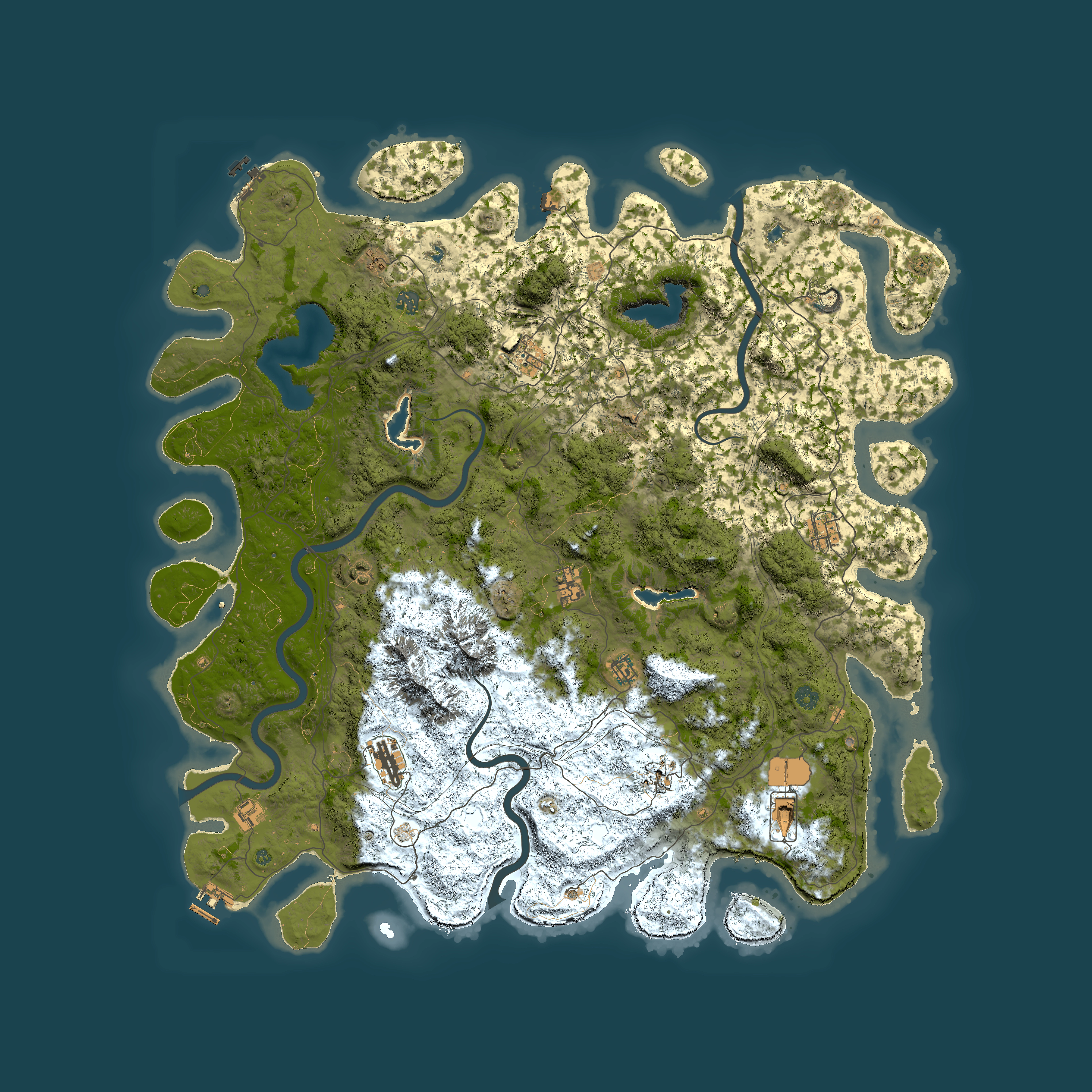 Full top-down render of Rust map seed 1077874651, 5500x5500m