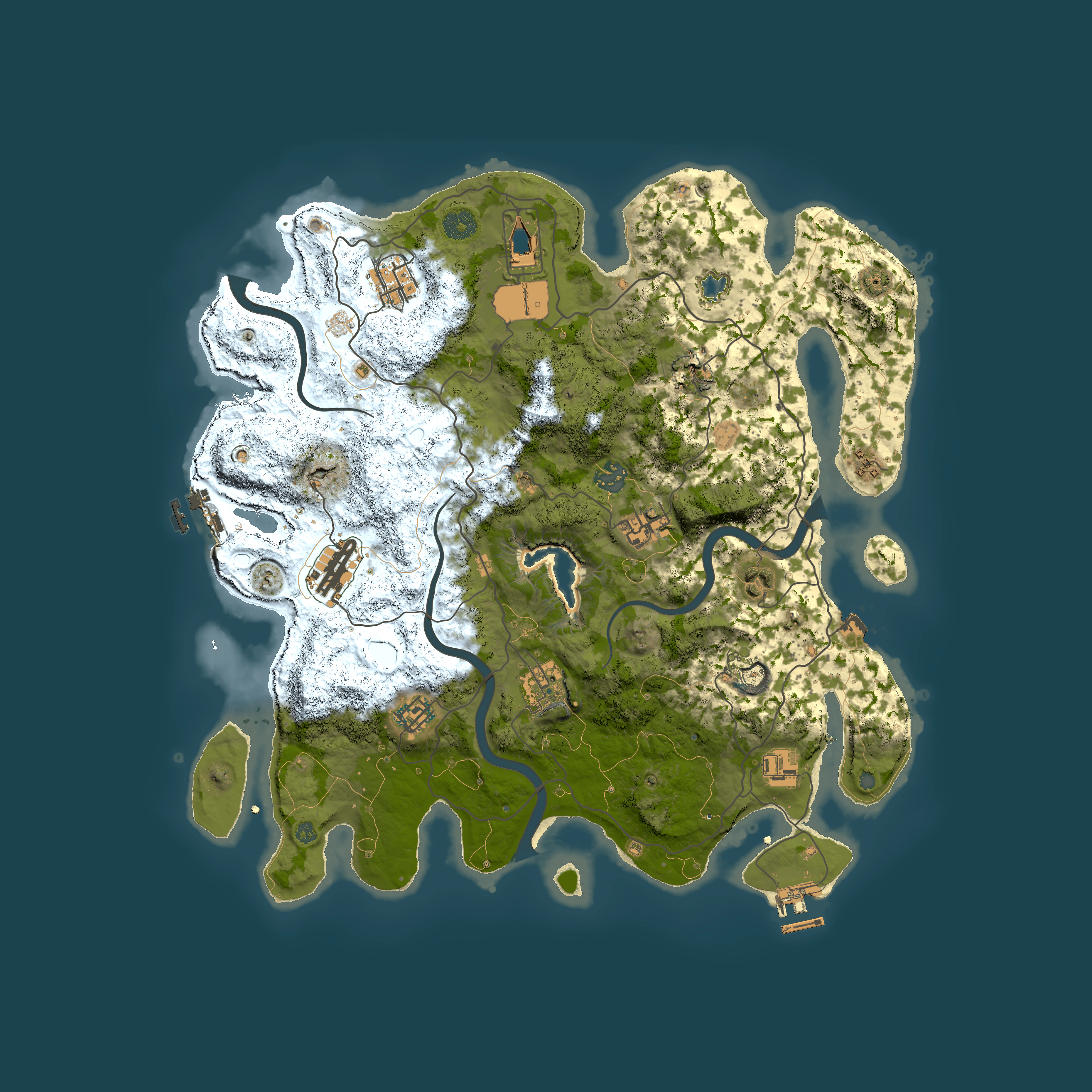 Full top-down render of Rust map seed 1507359995, 4000x4000m