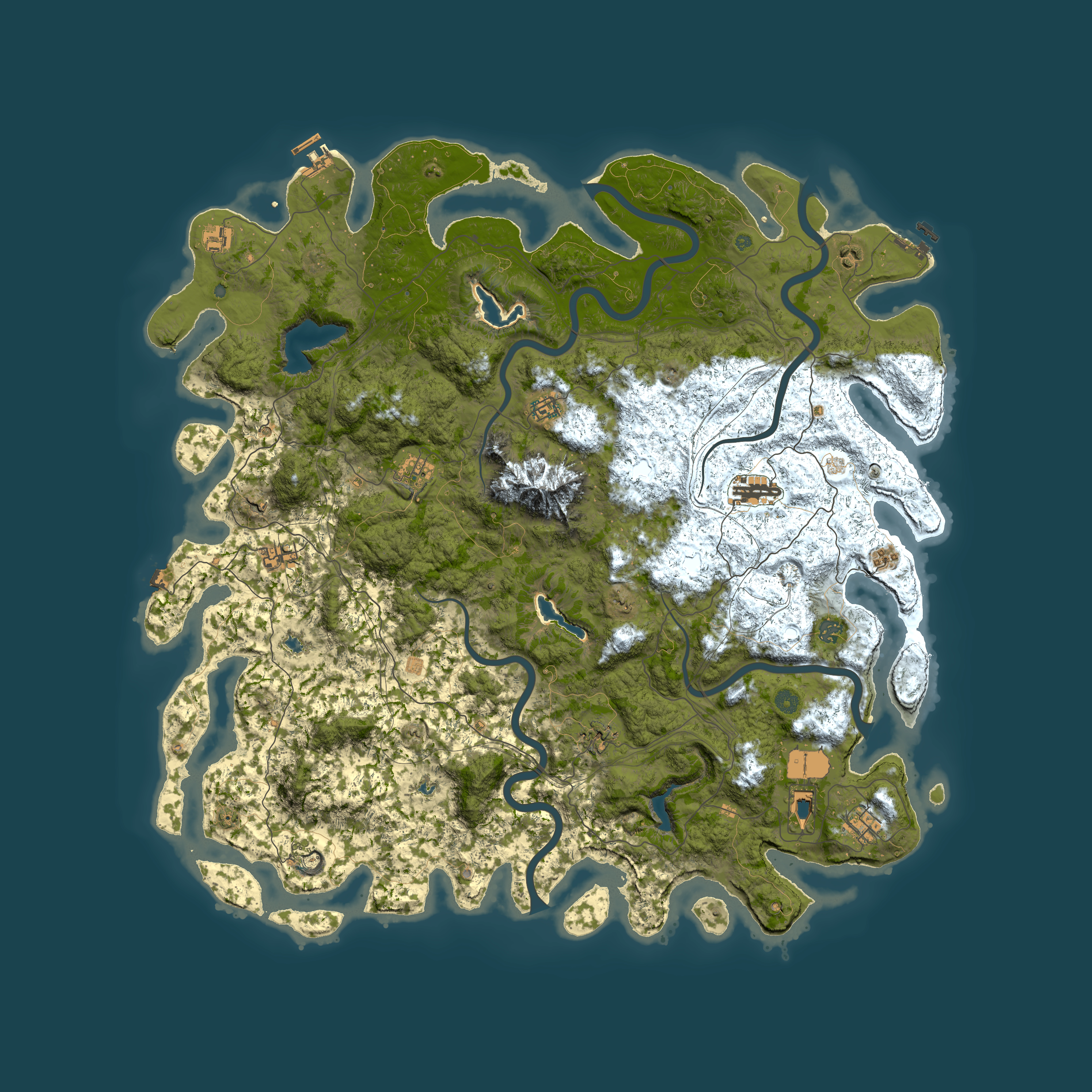 Full top-down render of Rust map seed 1490174576, 5500x5500m