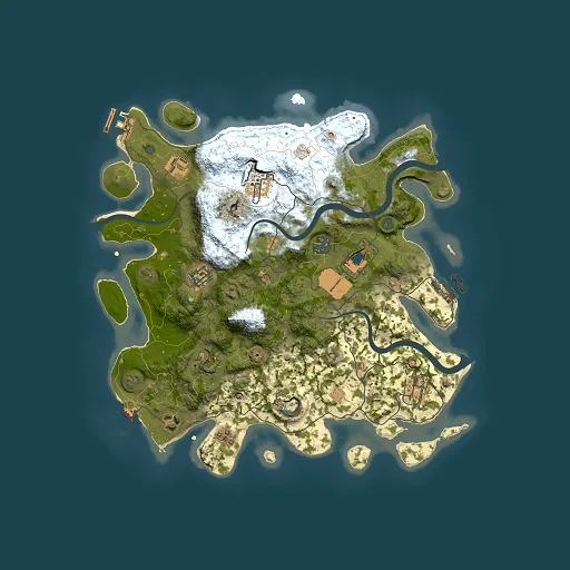 Rust map seed 1685920444, 3500x3500m top-down preview