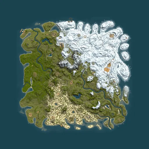 Rust map seed 346727411, 6000x6000m top-down preview