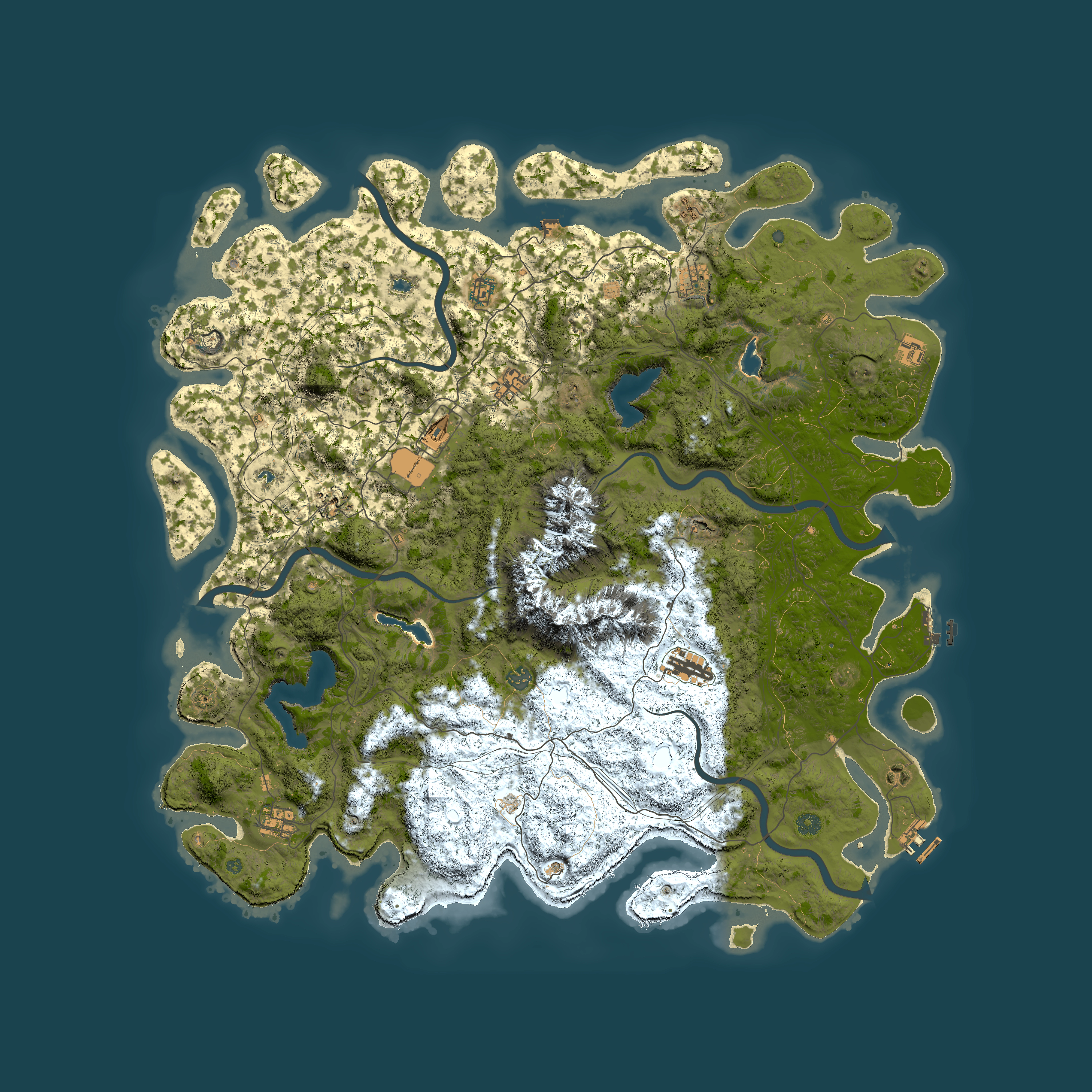Full top-down render of Rust map seed 992936059, 5500x5500m