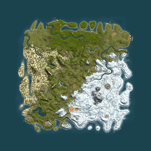 Rust map seed 684781548, 6000x6000m top-down preview