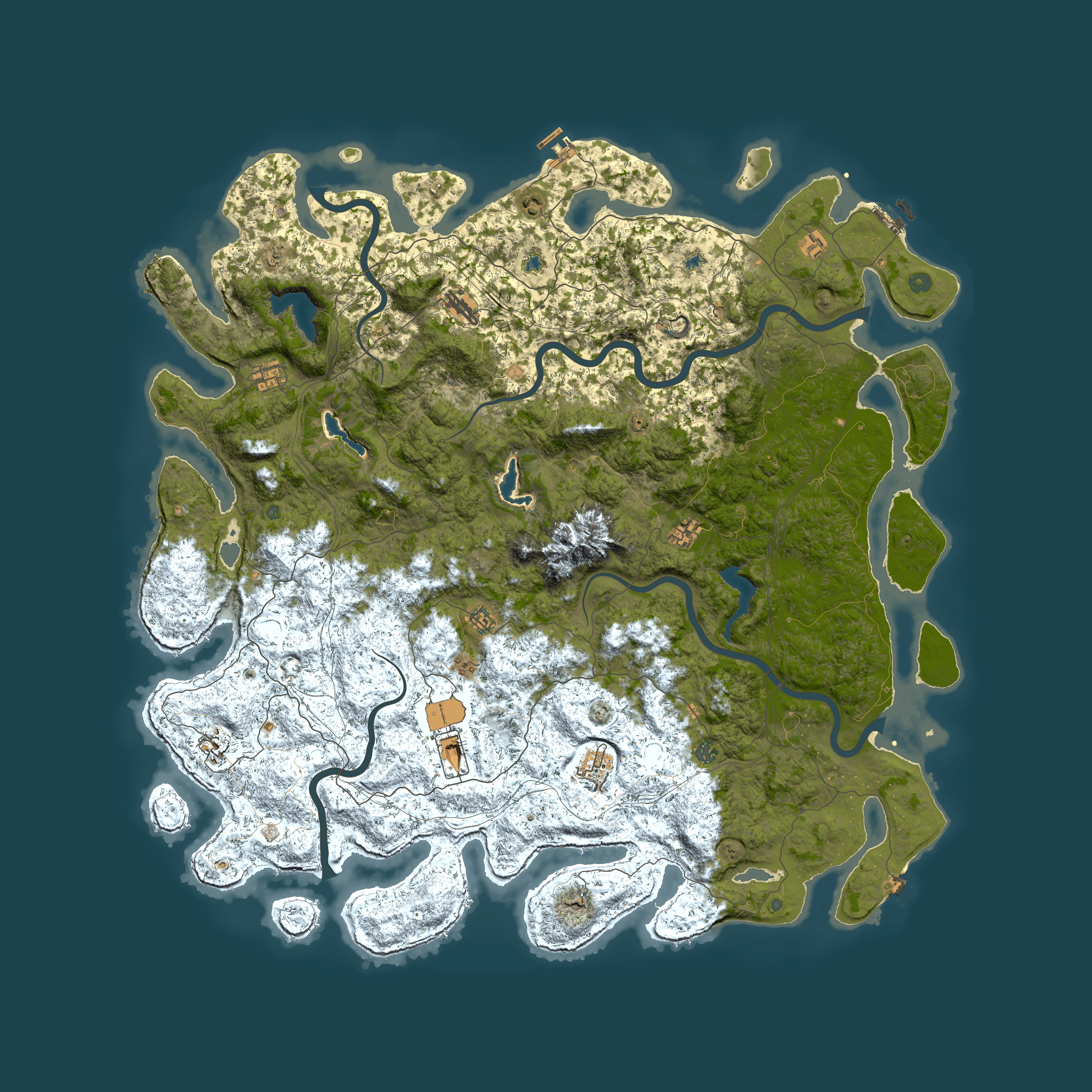Full top-down render of Rust map seed 1847446206, 6000x6000m