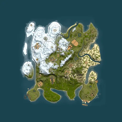 Rust map seed 660752909, 3500x3500m top-down preview