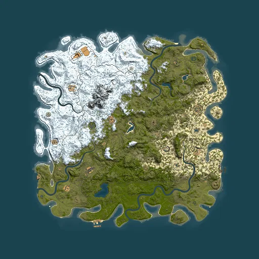 Rust map seed 1461515236, 6000x6000m top-down preview