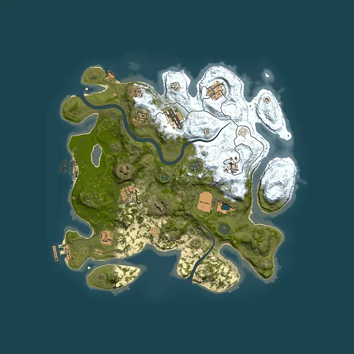 Rust map seed 91582972, 3500x3500m top-down preview