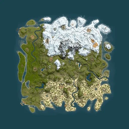 Rust map seed 1636176215, 5500x5500m top-down preview
