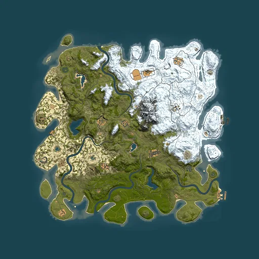 Rust map seed 613067115, 5000x5000m top-down preview