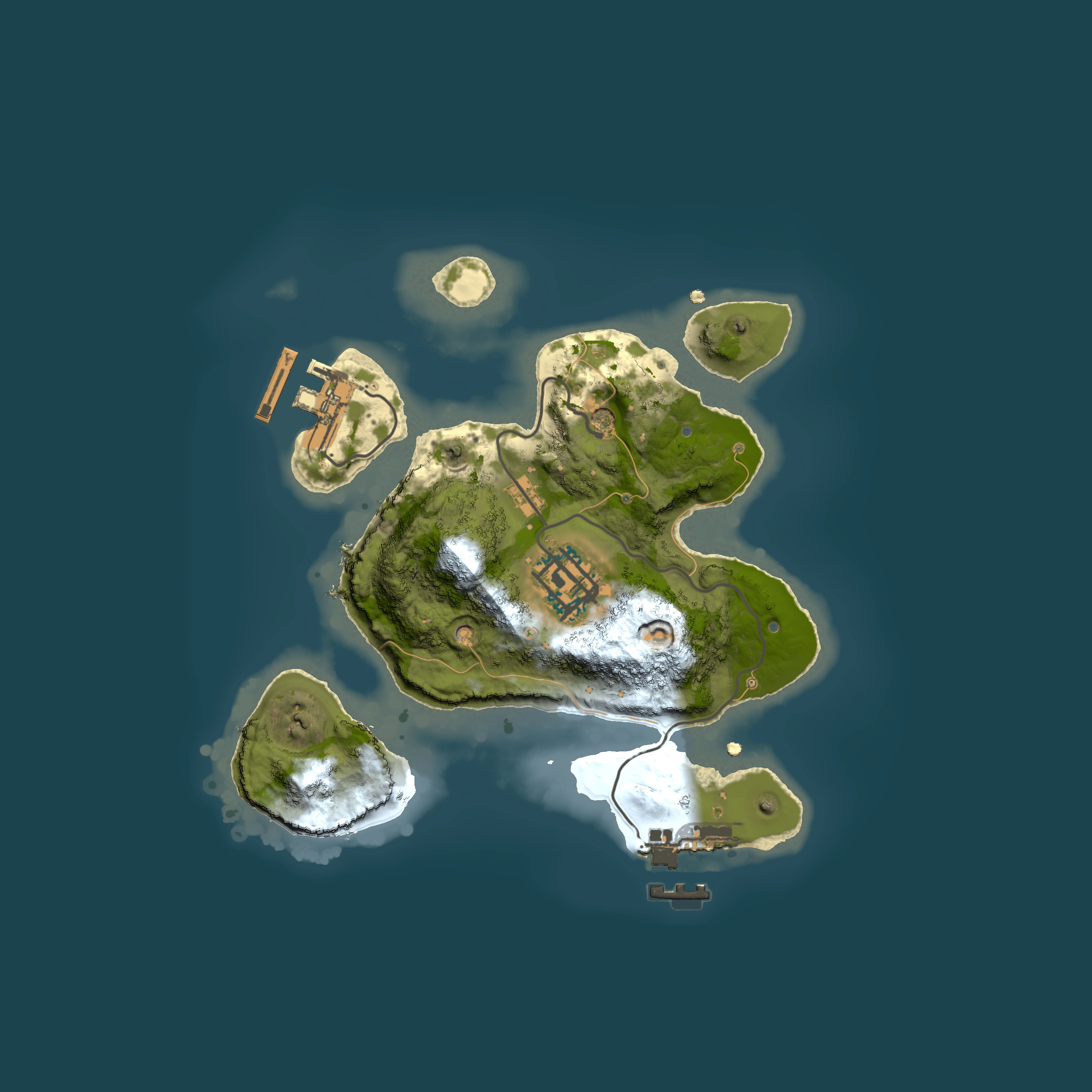 Full top-down render of Rust map seed 54336894, 2000x2000m