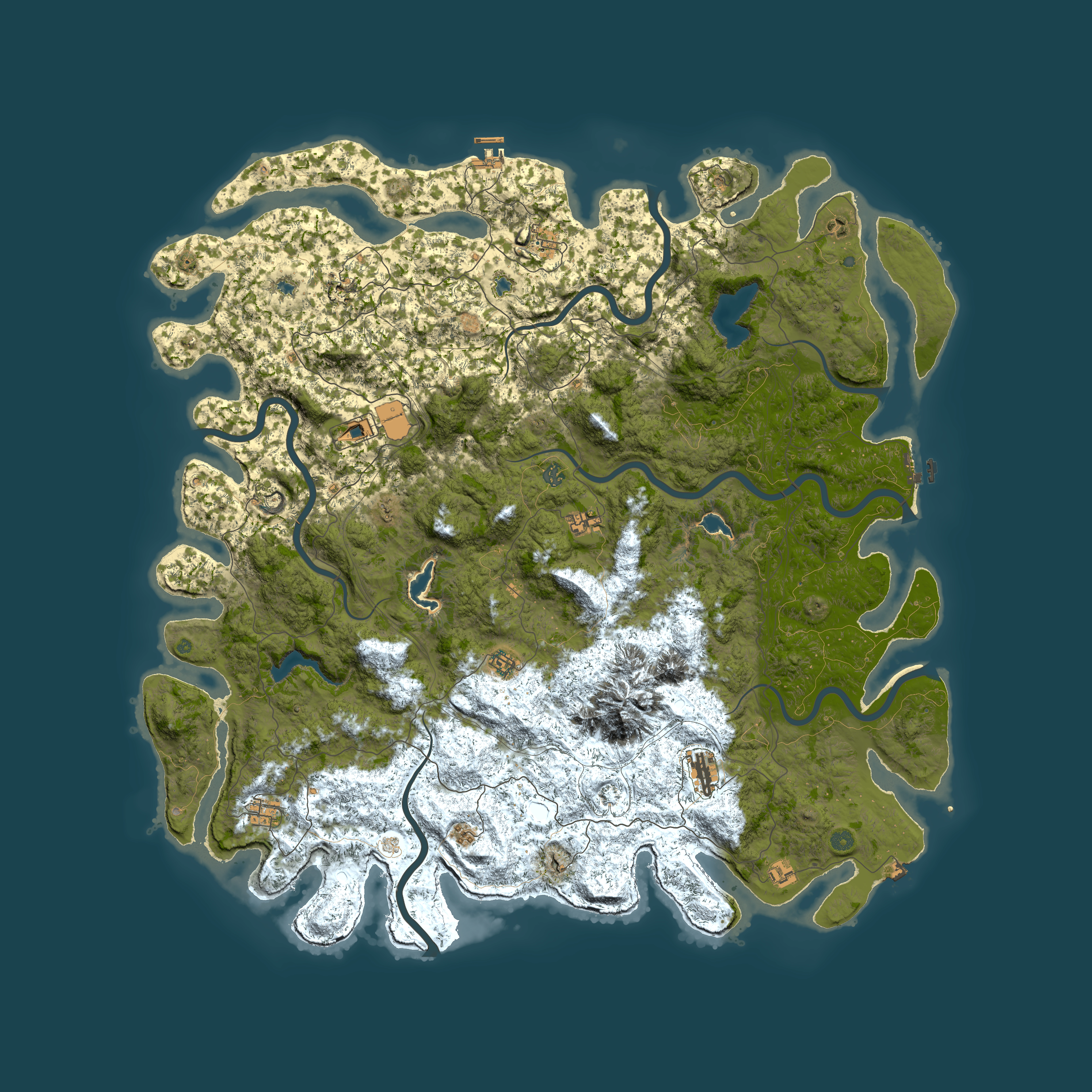 Full top-down render of Rust map seed 1644113361, 6000x6000m