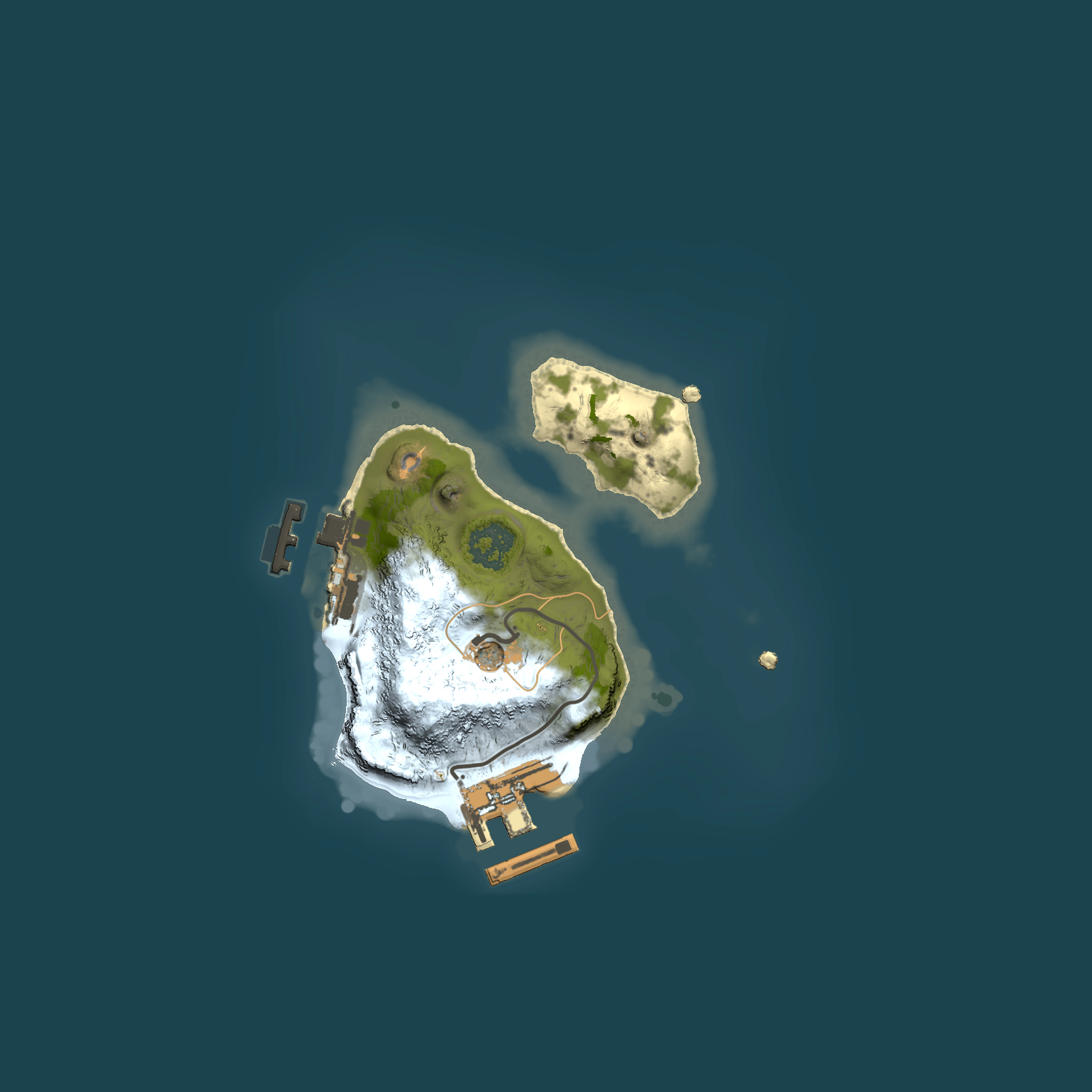 Full top-down render of Rust map seed 1011699122, 1500x1500m