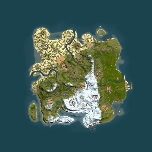 Rust map seed 900892635, 3500x3500m top-down preview