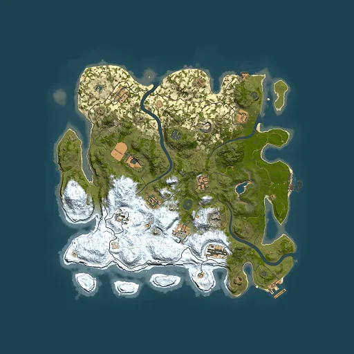 Rust map seed 1699124637, 4000x4000m top-down preview