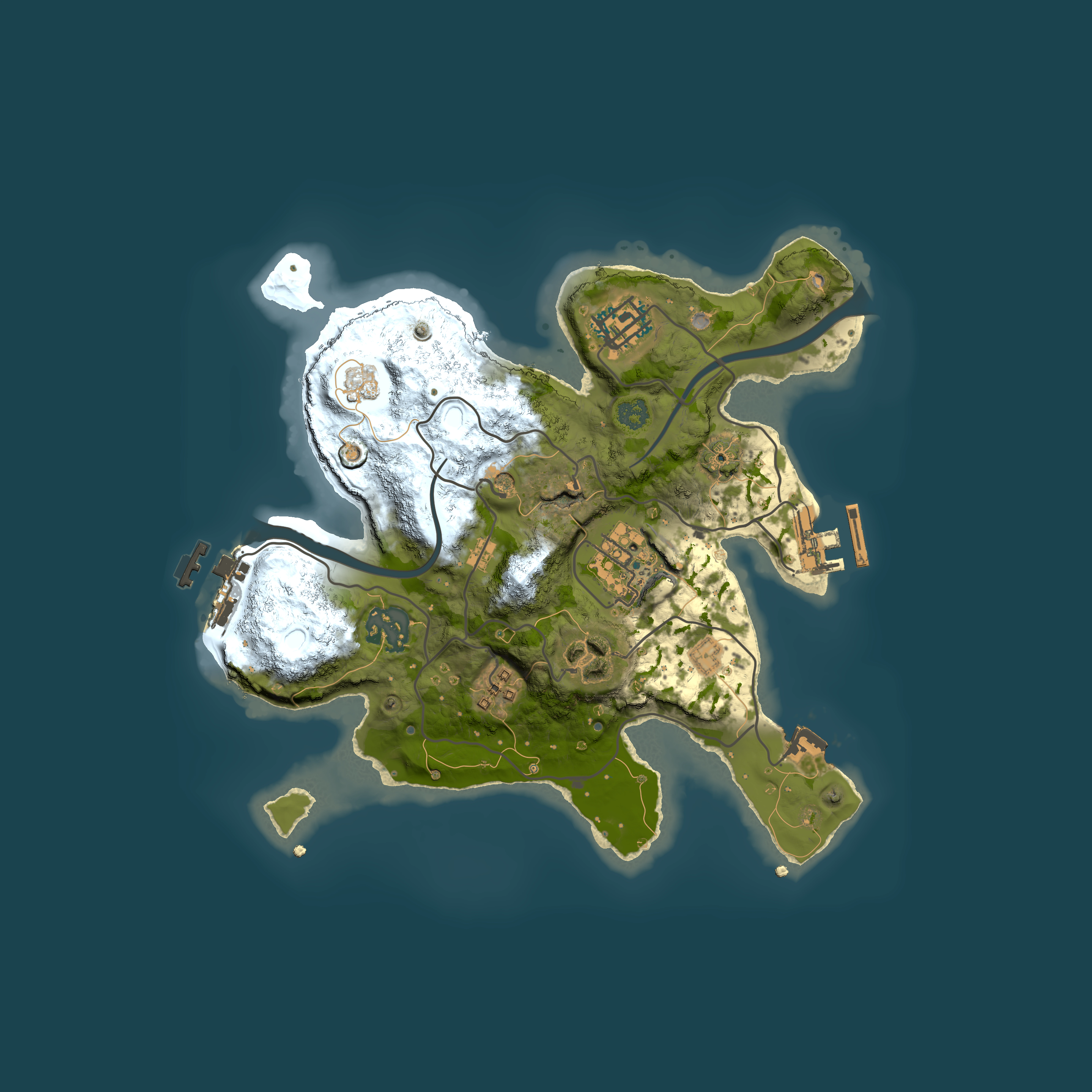 Full top-down render of Rust map seed 537584679, 2500x2500m