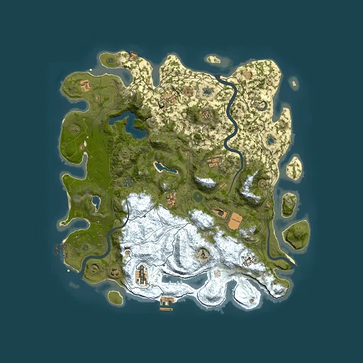 Rust map seed 757725445, 4500x4500m top-down preview