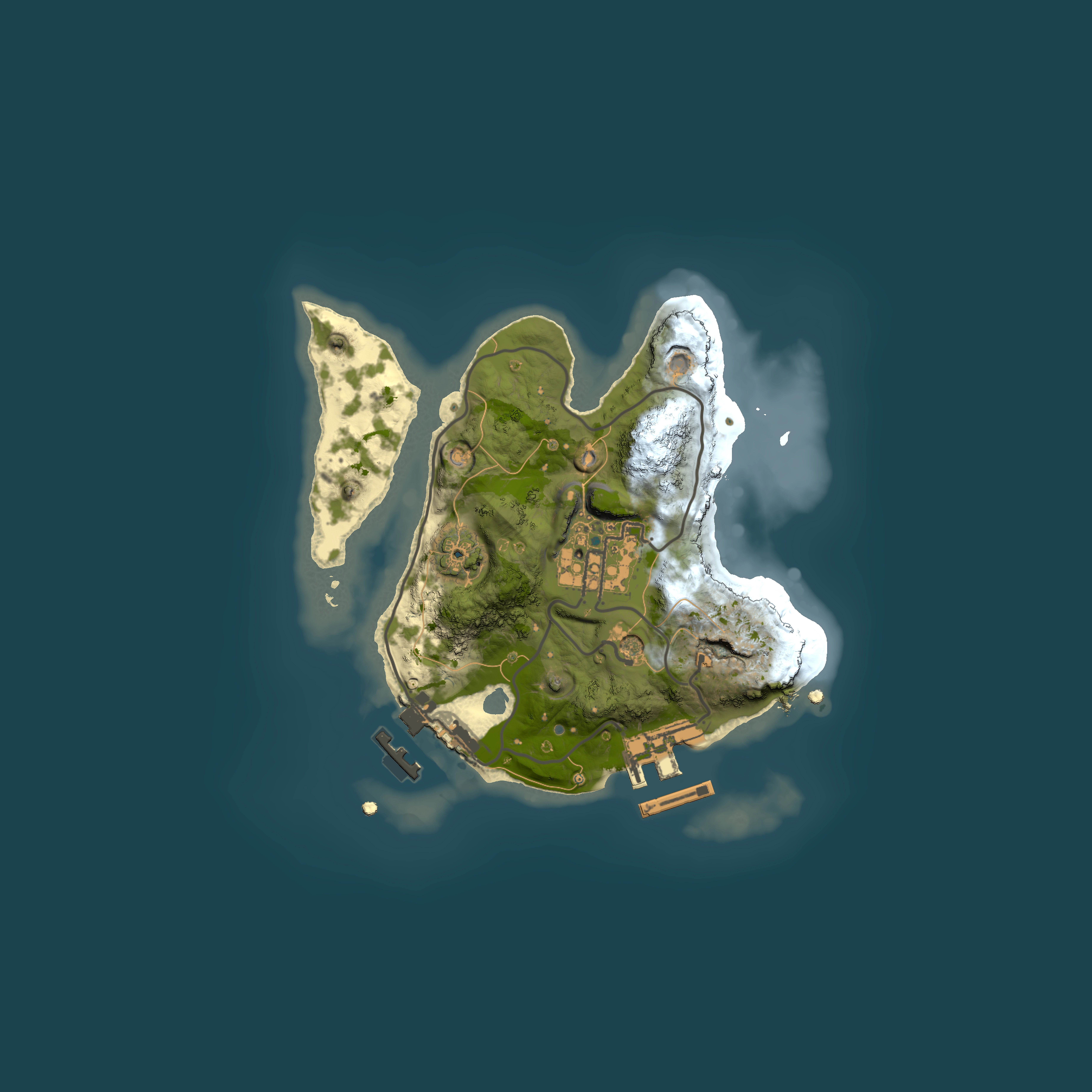 Full top-down render of Rust map seed 96729722, 2000x2000m