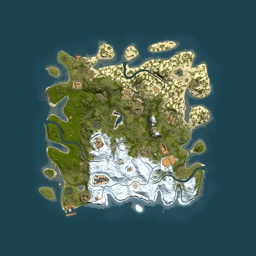 Rust map seed 1420052954, 4000x4000m top-down preview