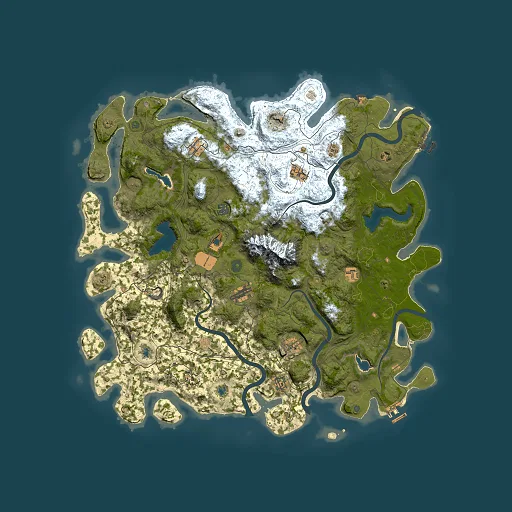 Rust map seed 1575525142, 5000x5000m top-down preview