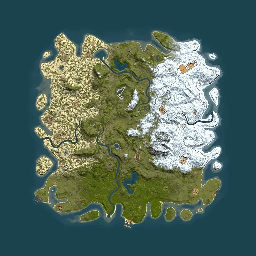 Rust map seed 1266306471, 6000x6000m top-down preview