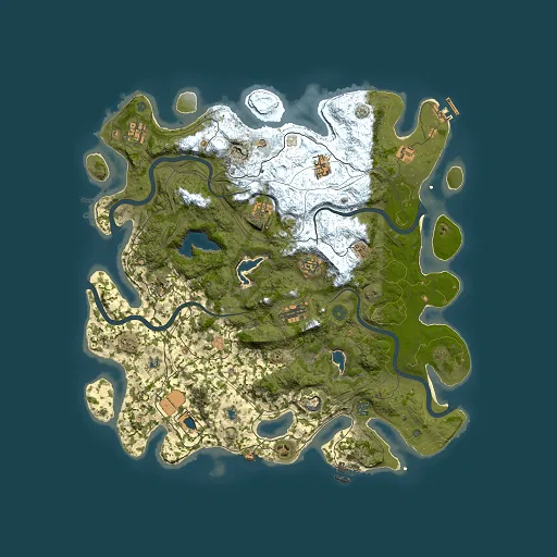 Rust map seed 324290381, 4500x4500m top-down preview