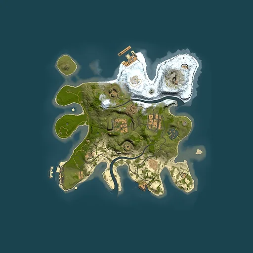 Rust map seed 134469930, 2500x2500m top-down preview