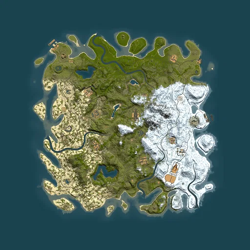 Rust map seed 81451316, 5000x5000m top-down preview