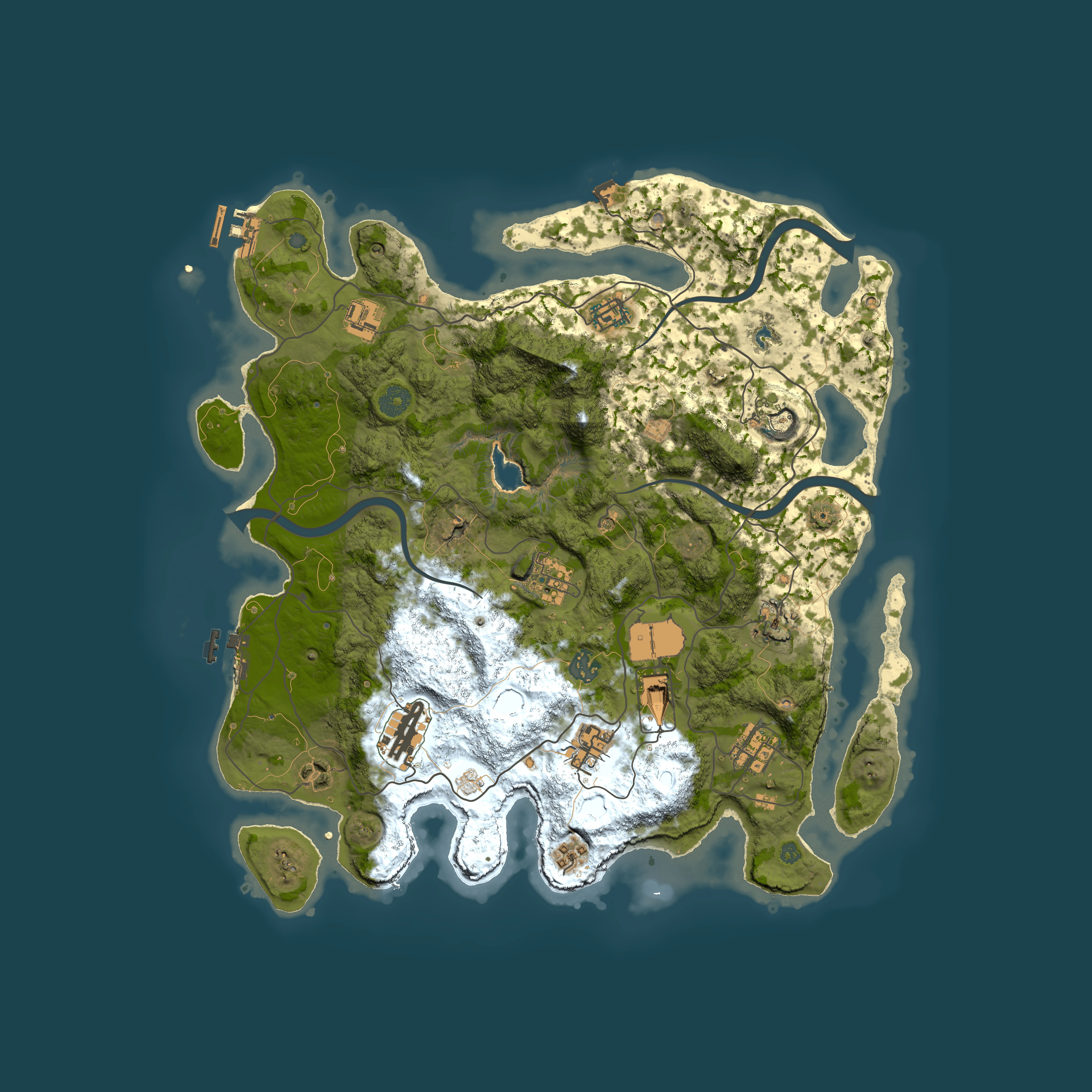 Full top-down render of Rust map seed 1737243011, 4000x4000m