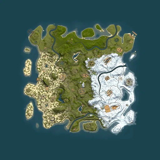 Rust map seed 1447087072, 4500x4500m top-down preview