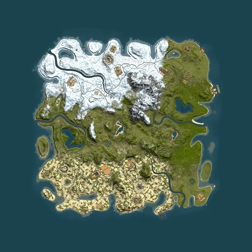 Rust map seed 531465488, 5000x5000m top-down preview
