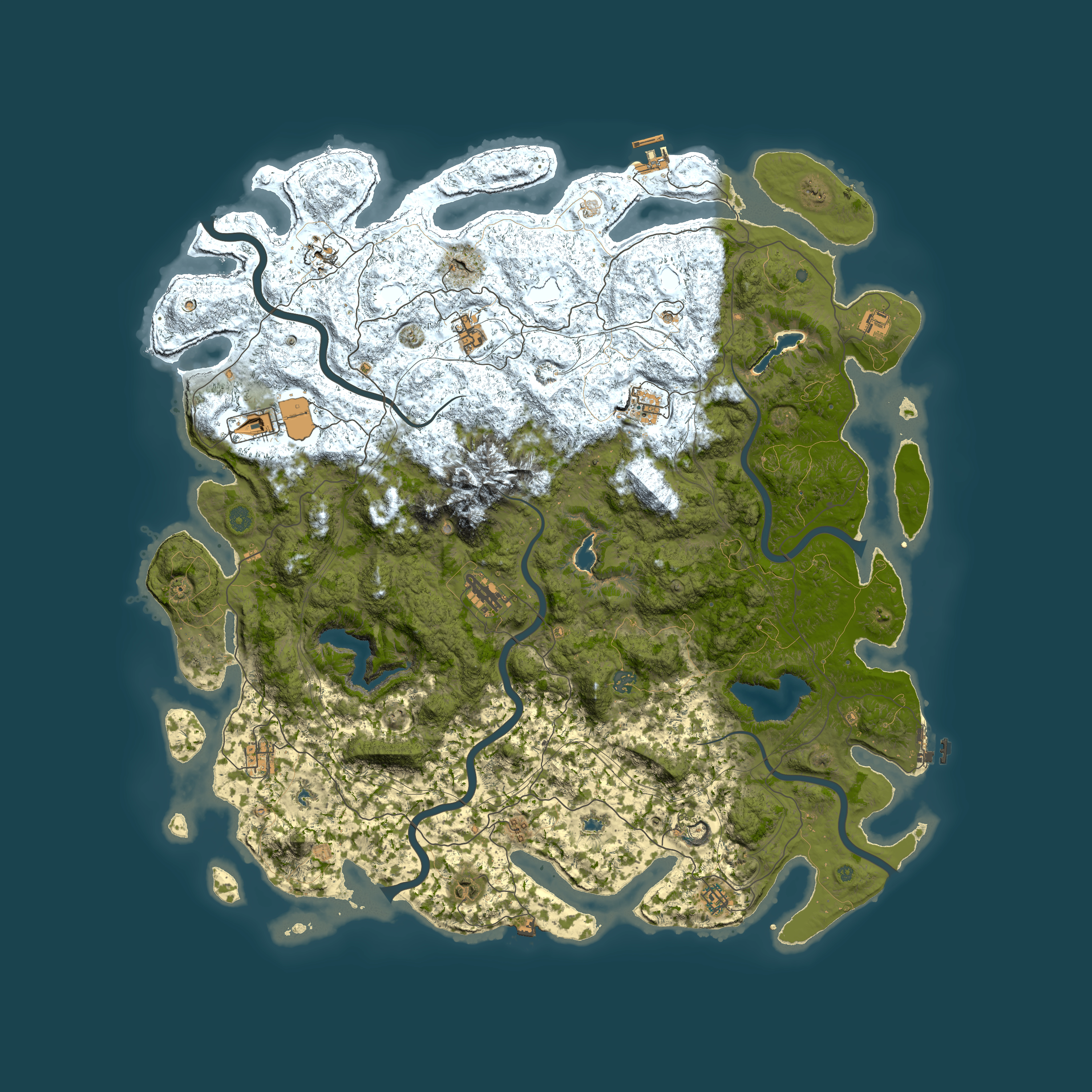 Full top-down render of Rust map seed 315205007, 5500x5500m