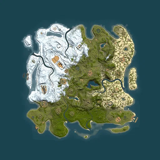 Rust map seed 65183497, 4500x4500m top-down preview