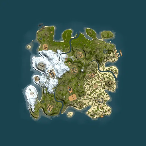 Rust map seed 1818008994, 3500x3500m top-down preview