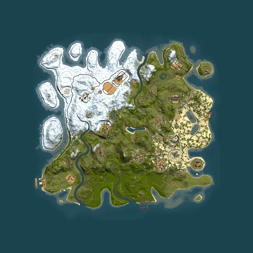 Rust map seed 1501213701, 4000x4000m top-down preview