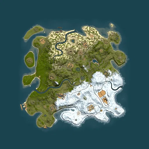 Rust map seed 1287123466, 4000x4000m top-down preview